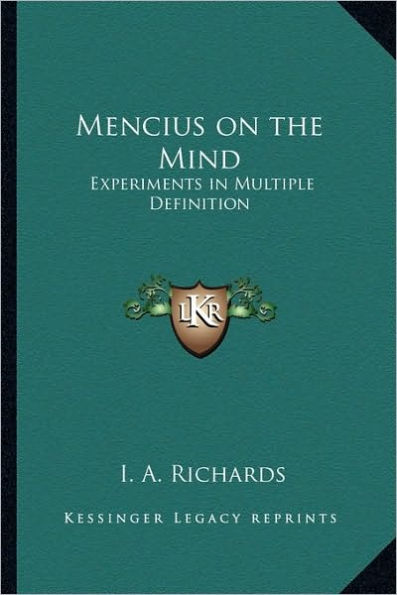 Mencius on the Mind: Experiments Multiple Definition