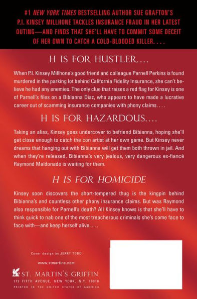 H Is for Homicide (Kinsey Millhone Series #8)