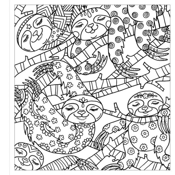 Barnes and Noble Zendoodle Colorscapes: Sleepy Animals: Furry Friends to  Color & Display