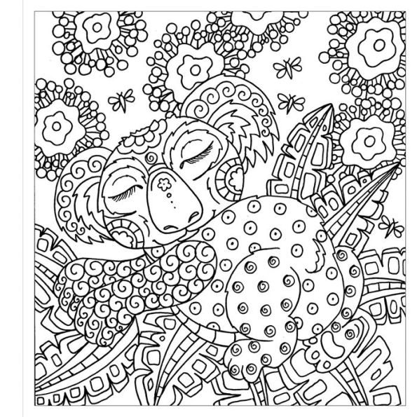 Barnes and Noble Zendoodle Colorscapes: Sleepy Animals: Furry Friends to  Color & Display