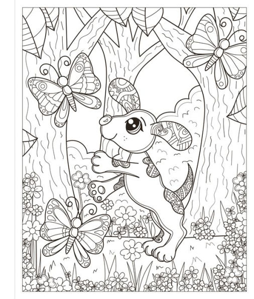 Zendoodle Coloring: Rescue Pups: Playful Furry Friends to Color and Display
