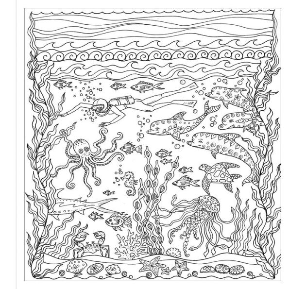 Zendoodle Colorscapes: Ocean Serenity: Aquatic Tranquility to Color and Display