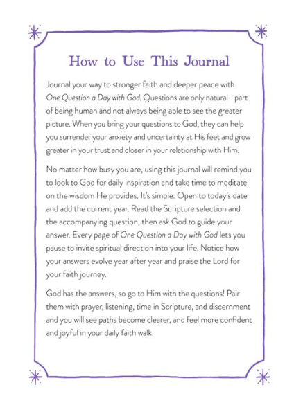 One Question a Day with God: A Three-Year Journal: Daily Reflections on Faith