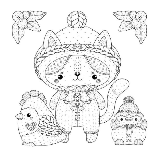 The Cutest of Cute Amigurumi Critters: A Coloring Book of Crocheted Baby Animals