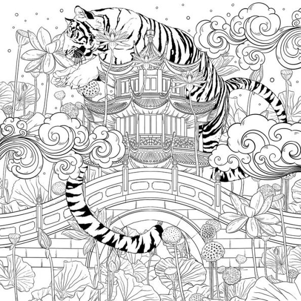 Mythographic Color and Discover: Shangri-La: An Artist's Coloring Book of Fantasy Worlds