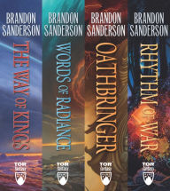 Title: The Stormlight Archive, Books 1-4: The Way of Kings, Words of Radiance, Oathbringer, Rhythm of War, Author: Brandon Sanderson