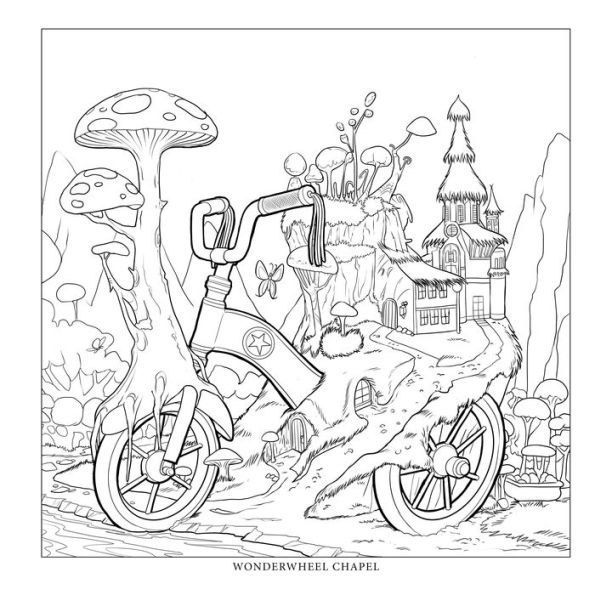 Tiny Worlds: Fairy Homes: An Artist's Coloring Book of Dreamy Fairy Abodes