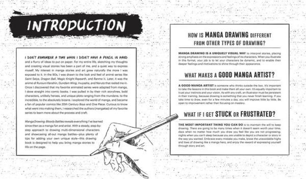 Manga Drawing: Bloody Battles: Draw Your Own Dramatic Sword Fights, Deadly Brawls, and Melee Attacks in 4 Easy Steps!