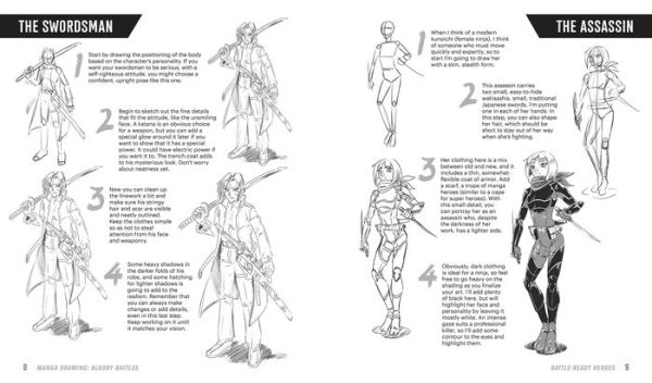 Manga Drawing: Bloody Battles: Draw Your Own Dramatic Sword Fights, Deadly Brawls, and Melee Attacks in 4 Easy Steps!