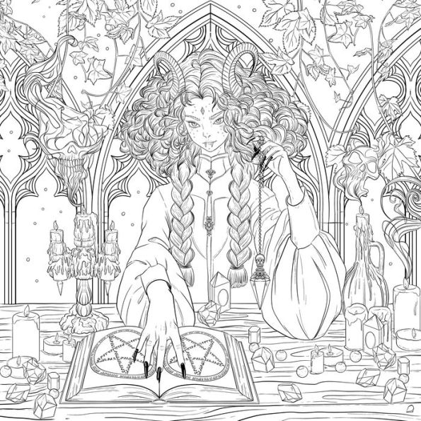 Mythogoria: Undead Academy: A Dark Academia Coloring Book