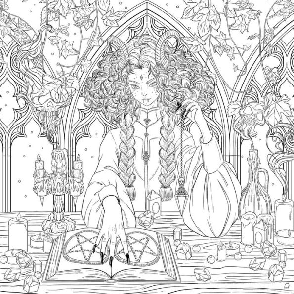 Mythogoria: Undead Academy: A Dark Academia Coloring Book