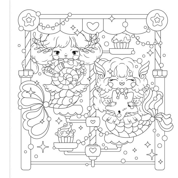 Manga Sparkle: Mermaid City: A Shimmery Manga & Anime Style Coloring Book