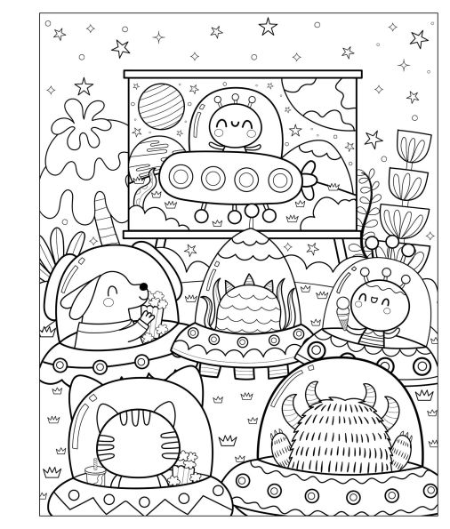 Mangatopia: Adorable Aliens: A Cosmically Cute Coloring Book of Anime and Manga