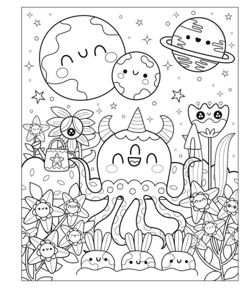 Mangatopia: Adorable Aliens: A Cosmically Cute Coloring Book of Anime and Manga