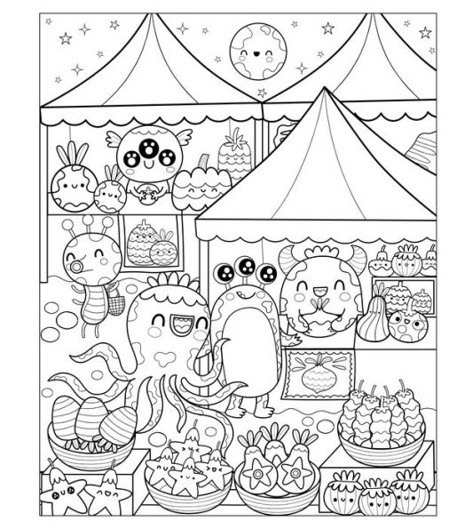 Mangatopia: Adorable Aliens: A Cosmically Cute Coloring Book of Anime and Manga