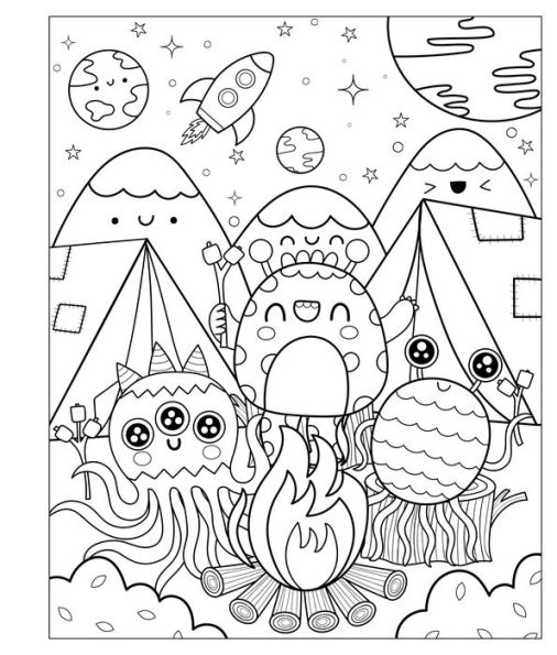 Mangatopia: Adorable Aliens: A Cosmically Cute Coloring Book of Anime and Manga