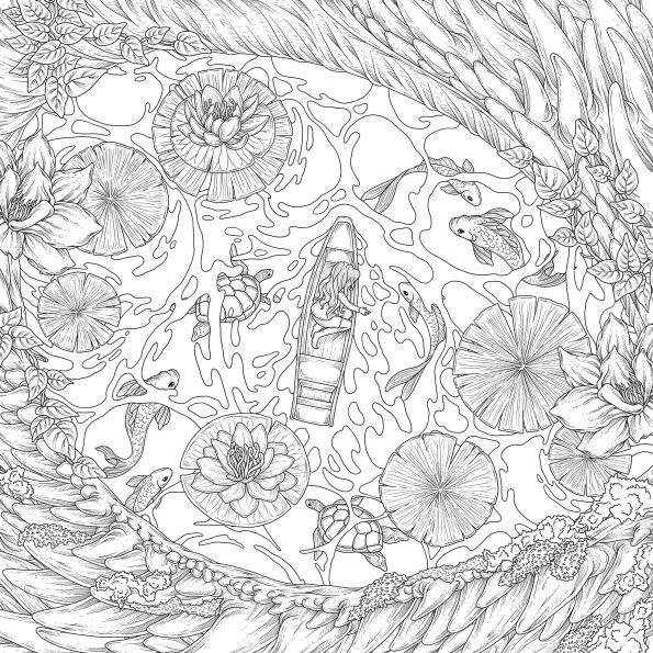 Mythographic Color and Discover: Dragonspell: An Artist's Coloring Book of Magical Realms and Epic Journeys
