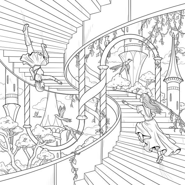 Mythographic Color and Discover: Romantasy: An Artist's Coloring Book of Fantasy Romance