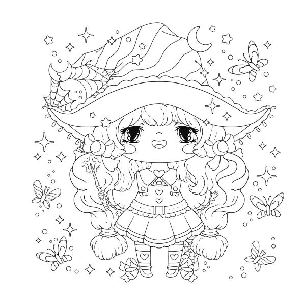 Manga Sparkle: Spooky Sweet: A Goth Anime & Manga Style Coloring Book