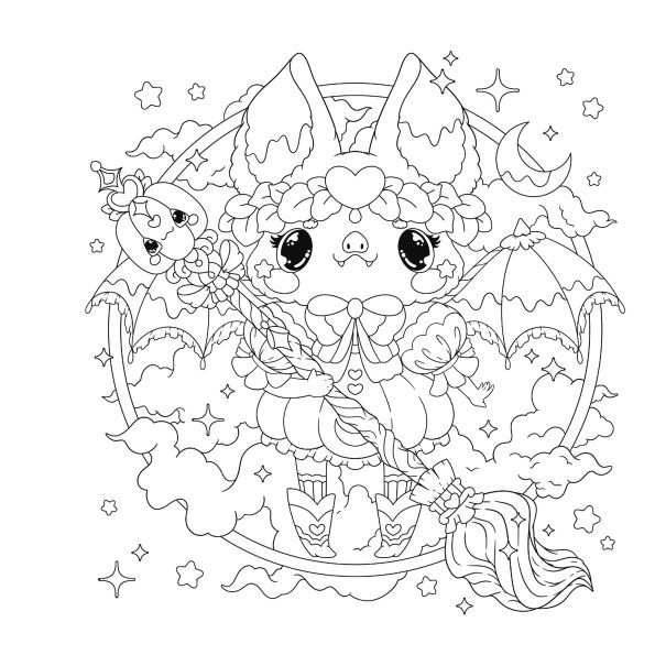 Manga Sparkle: Spooky Sweet: A Goth Anime & Manga Style Coloring Book