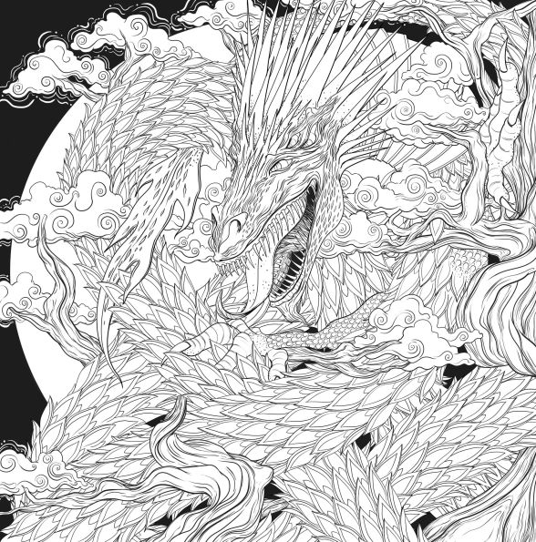 Mythogoria: Tooth and Claw: A Dark Coloring Book of Ferocious Creatures