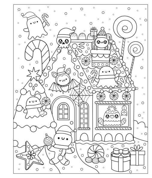 Mangatopia: Spoopy Christmas: A Frightfully Festive Coloring Book