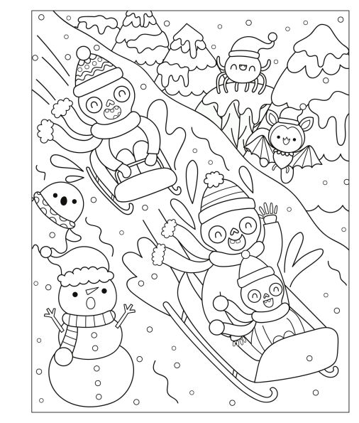 Mangatopia: Spoopy Christmas: A Frightfully Festive Coloring Book