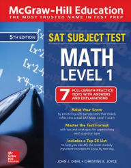 Title: McGraw-Hill Education SAT Subject Test Math Level 1, Fifth Edition, Author: John J. Diehl