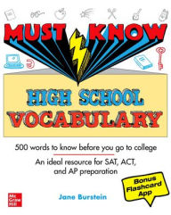 Title: Must Know High School Vocabulary, Author: Jane R. Burstein