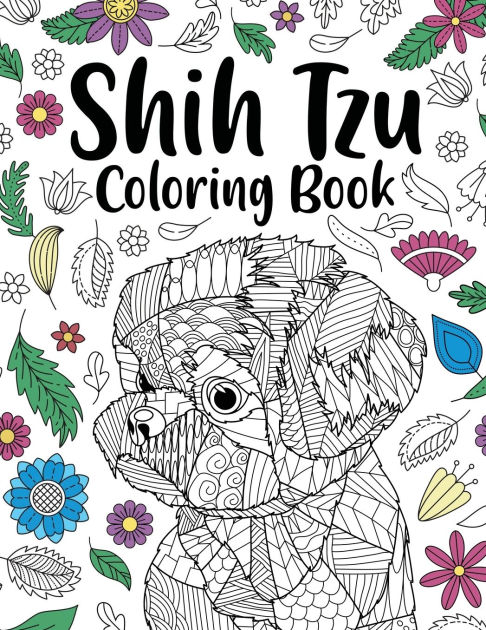 Shih Tzu Adult Coloring Book: Animal Adults Coloring Book, Gift for Pet ...