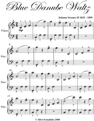 Blue Danube Waltz Easy Piano Sheet Music By Johann Strauss Nook Book Ebook Barnes Noble
