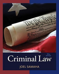 Title: Criminal Law / Edition 12, Author: Joel Samaha