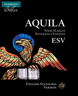 ESV Aquila Wide-Margin Reference Bible, Black Calf Split Leather, Red-letter Text, ES744:XRM