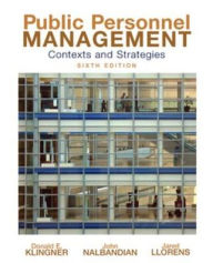 Title: Public Personnel Management, Author: Donald Klingner