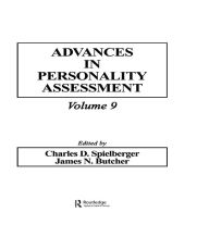 Title: Advances in Personality Assessment: Volume 9, Author: Charles D. Spielberger