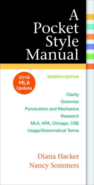 A Pocket Style Manual, 2016 MLA Update Edition / Edition 7