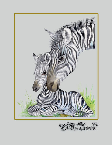 Sketchbook Large 8.5" x 11" Zebra: Sketchbook, Large 8.5" x 11", 100 Pages, Perfect For Everyone, Crayons, Pencils, Drawing And Sketching