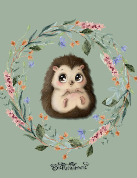 Sketchbook Large 8.5" x 11" Cute Hedgehog: Sketchbook, Large 8.5" x 11", 100 Pages, Perfect For Everyone, Crayons, Pencils, Drawing And Sketching