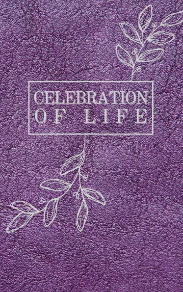 Celebration Of Life Light Purple Leather Pattern: Memorial Funeral Book of Remembrance, Condolence, Guest Messages