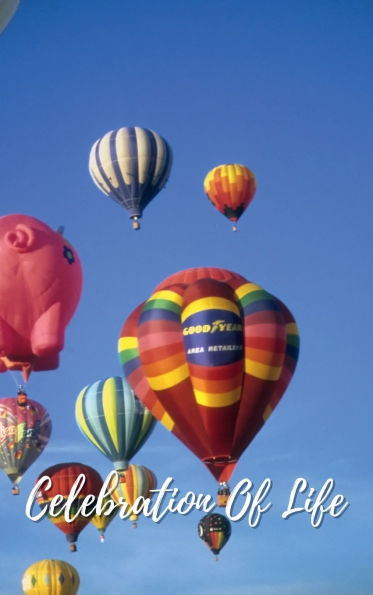 Celebration Of Life Blue Sky Balloons: Memorial Funeral Book of Remembrance, Condolence, Guest Messages