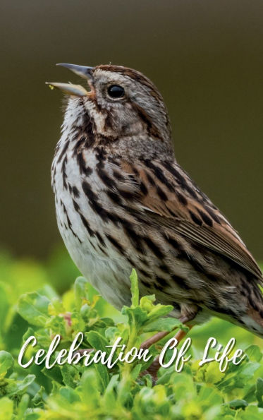 Celebration Of Life Happy Songbird: Memorial Funeral Book of Remembrance, Condolence, Guest Messages