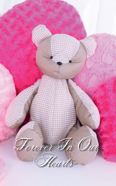 Forever In Our Hearts Patch Pink Bear: Memorial Funeral Book of Remembrance, Condolence, Guest Messages