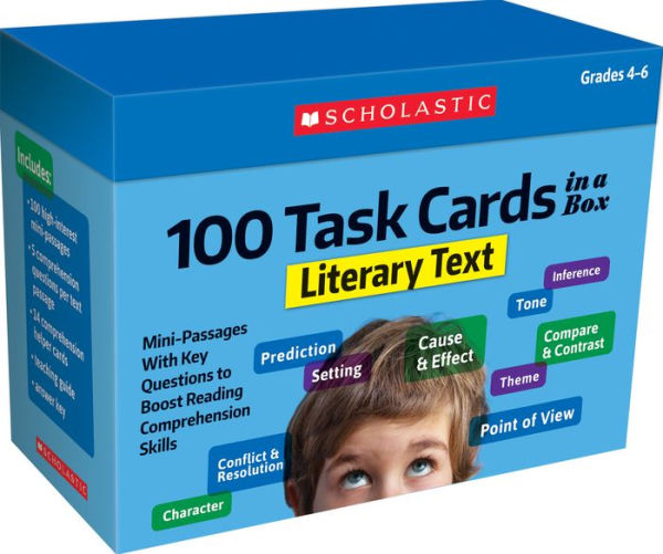100 Task Cards in a Box: Literary Text: Mini-Passages With Key Questions to Boost Reading Comprehension Skills