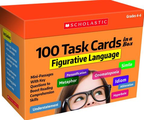 100 Task Cards in a Box: Figurative Language: Mini-Passages With Key Questions to Boost Reading Comprehension Skills