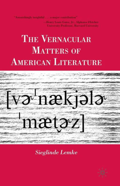 The Vernacular Matters of American Literature