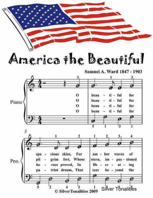 America the Beautiful - Easy Piano Sheet Music Junior Edition by Silver