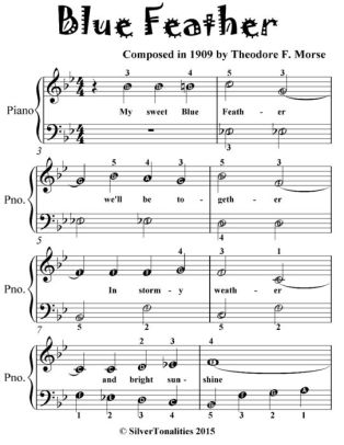 blue feather easiest piano sheet music for beginner pianists by simple piano sheet music
