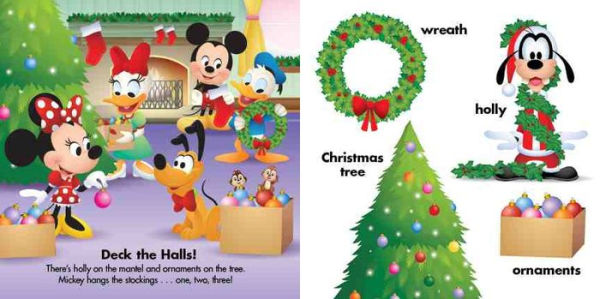 Disney Baby: Mickey Loves Christmas: A First Words Book