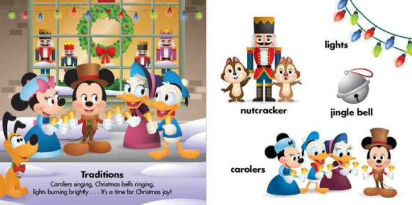 Disney Baby: Mickey Loves Christmas: A First Words Book