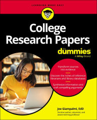 Title: College Research Papers For Dummies, Author: Joe Giampalmi